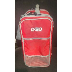 Ogio The Original Locker Bag Red w Gray accents 17" x 13" x 9" tote sports strap